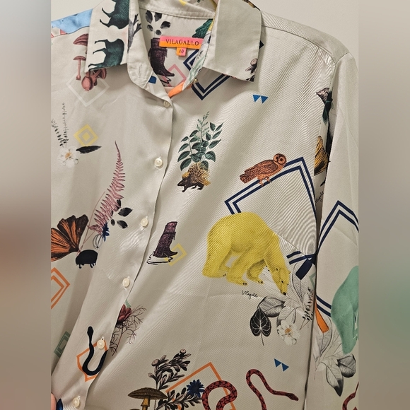 Vilagallo Isabella Long Sleeve Women Blouse Preppy Size 40 - Picture 4 of 12